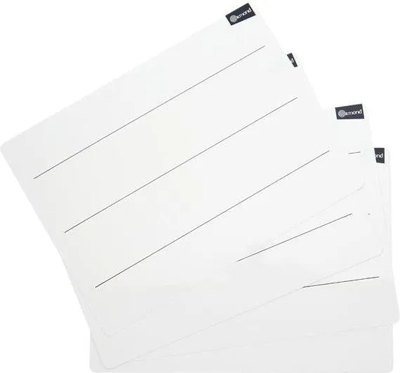 10 Dry Wipe Boards - 228x305mm - Wide Ruled