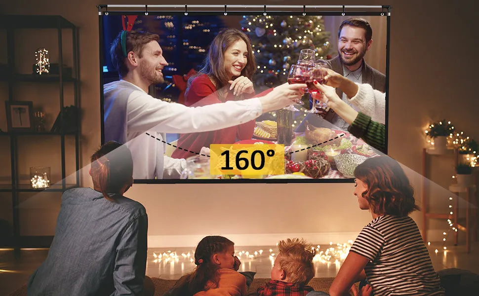 100" HD Portable Projector Screen w/ Stand for Indoor and Outdoor