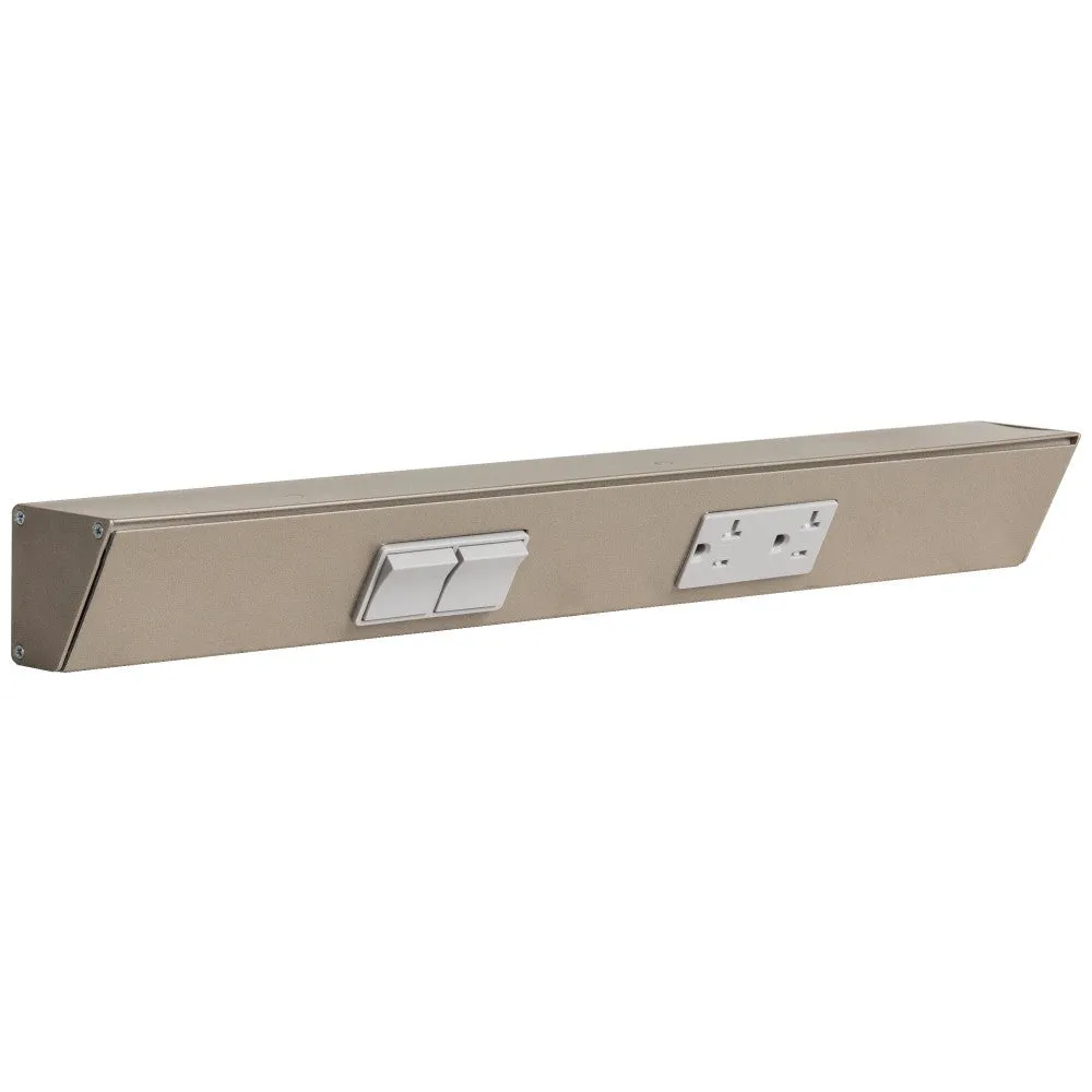 18" Tamper Resistant Outlet & Switches Under Cabinet Power Strip