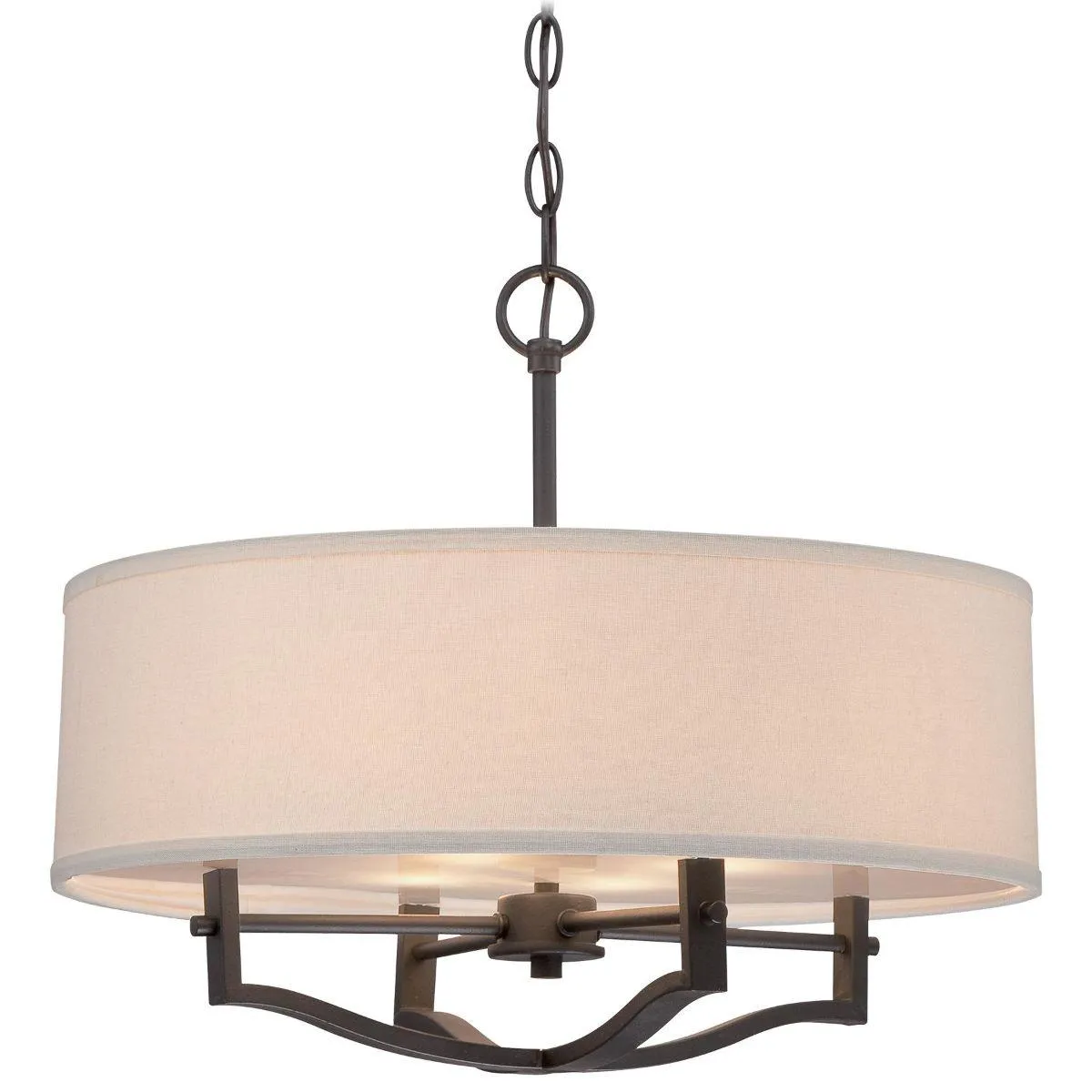 19 in. 3 Lights Pendant Light Antique Bronze Finish