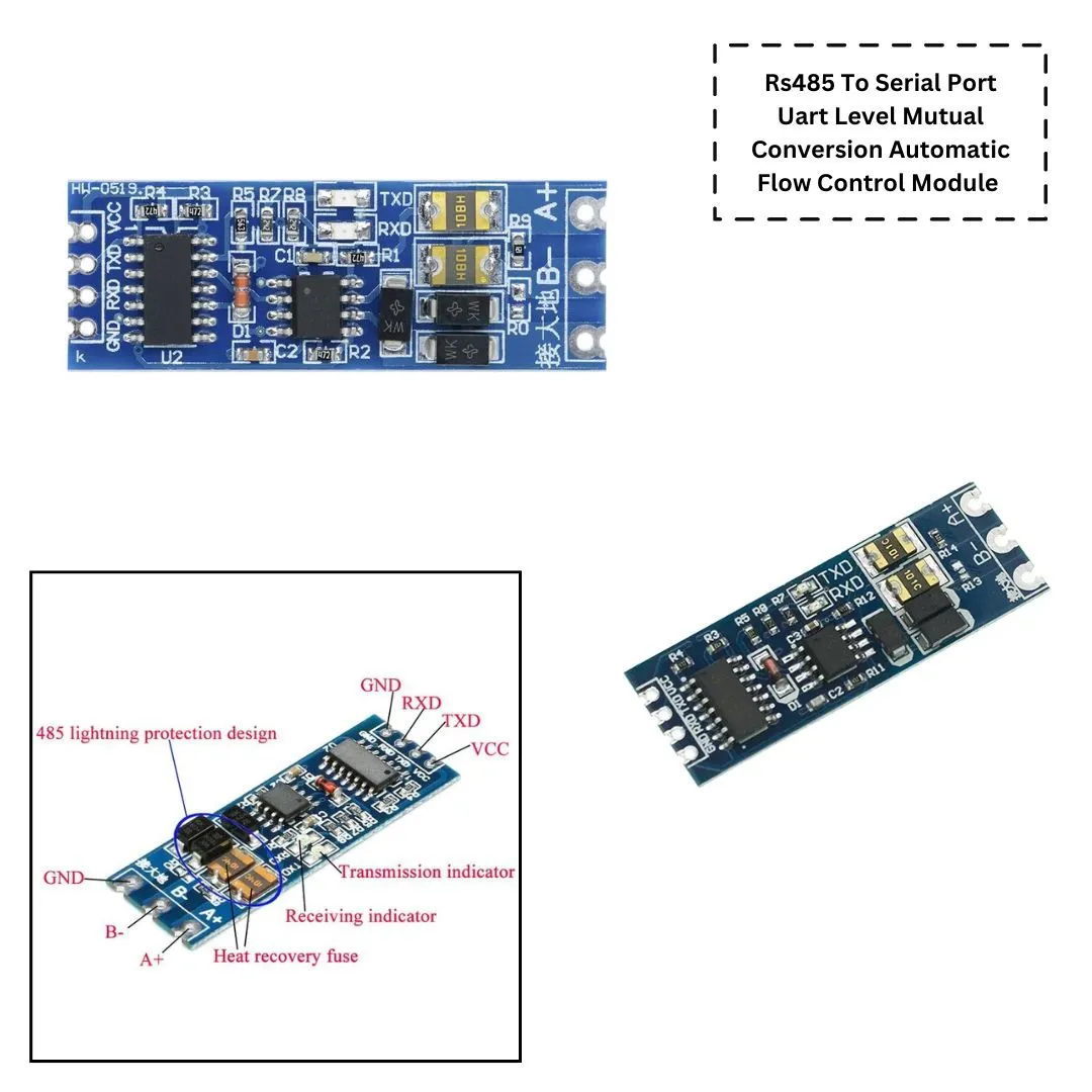 3.3V-5V TTL to RS485 Power Supply Converter Board Hardware Auto Controllers