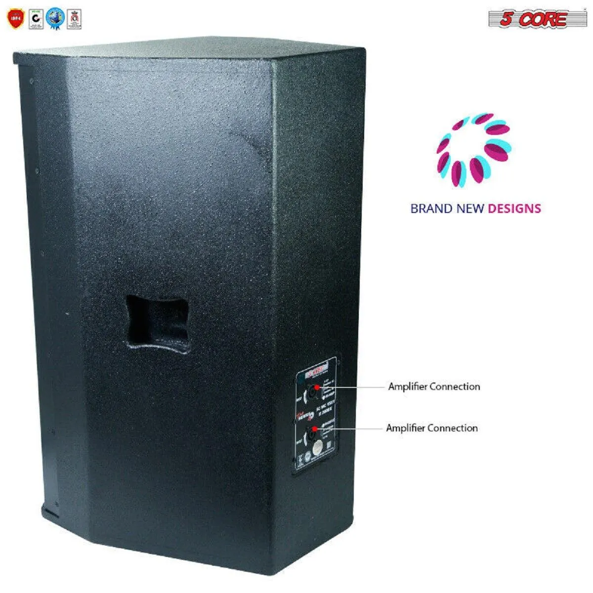 5 CORE 15" Outdoor Speaker System Pro Pa Party DJ Speaker, 2 Way 8 Ohm