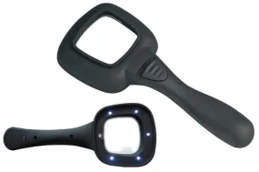 557 Hand Held Optical Grade Magnifying Glass with 6 LED Lights