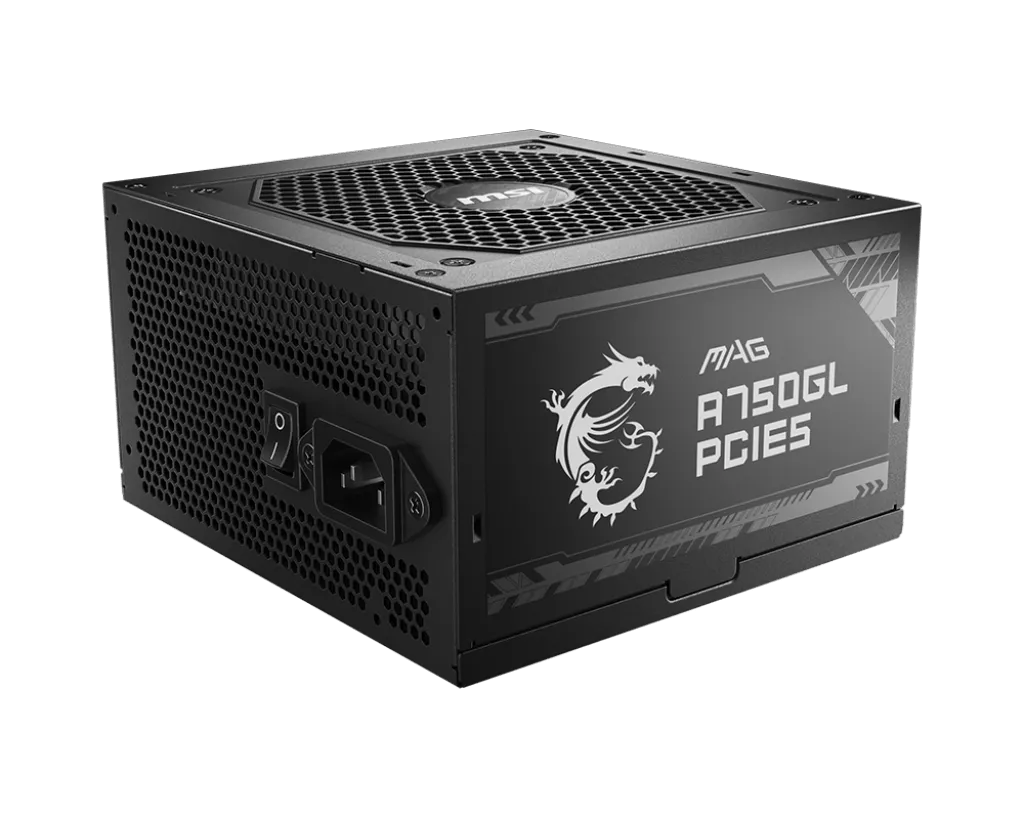 750W MSI MAG A750GL PCIE5 ATX 3.0 Gold Modular PSU