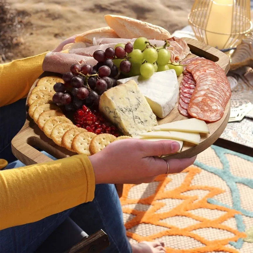 Acacia Wood Pizza Cutting & Cheese Board