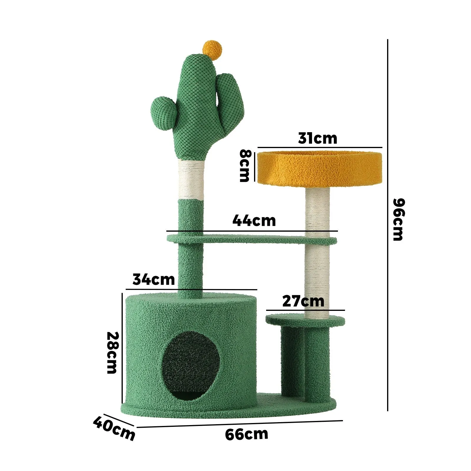 Alopet Cat Tree Tower Scratching Post 96cm Furniture Scratcher Pet Condo Bed