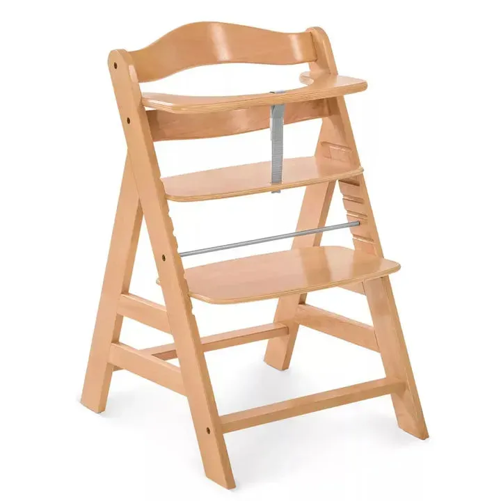 Alpha  Highchair with Tray - Natural/White