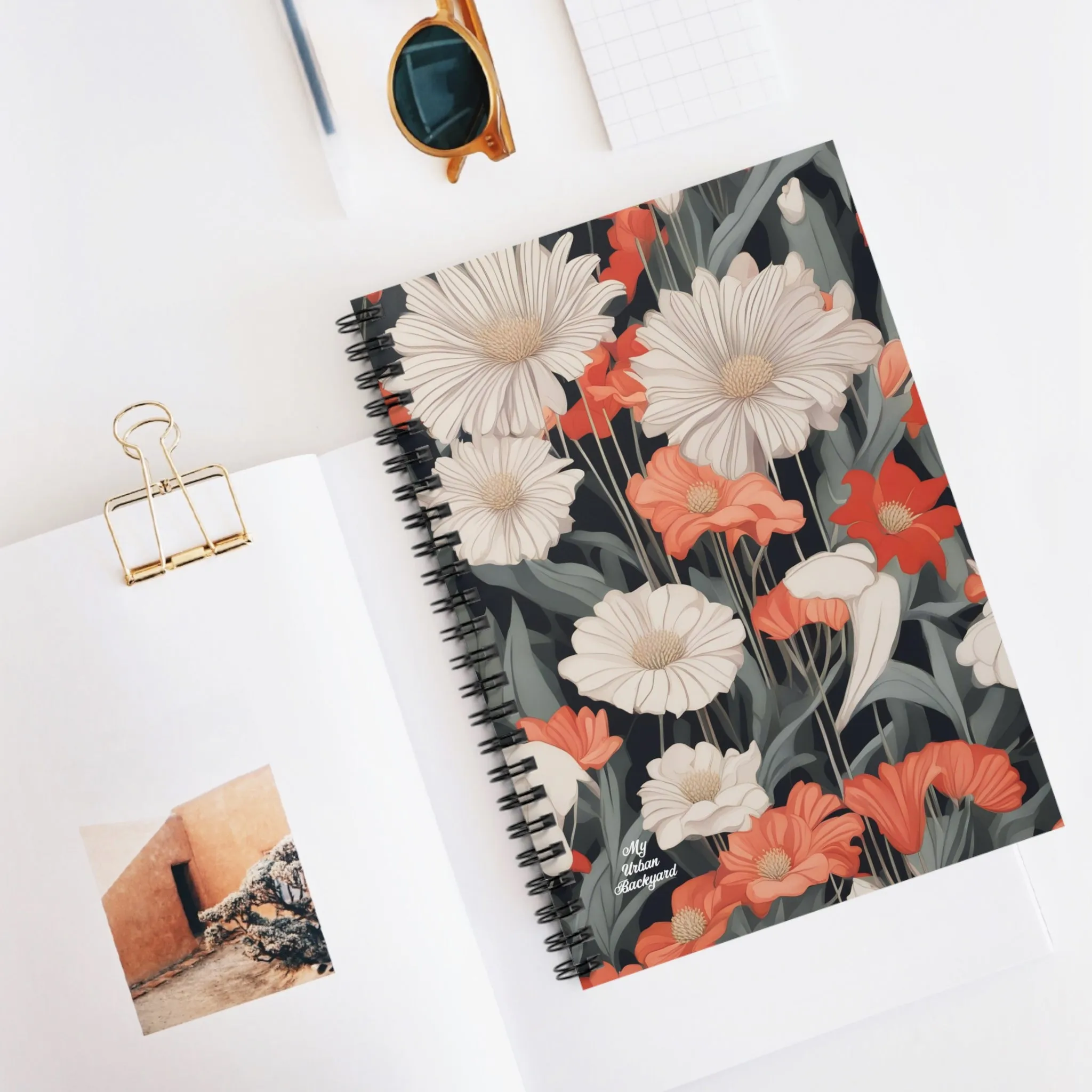 Art Deco Flowers, Spiral Notebook Journal - Write in Style