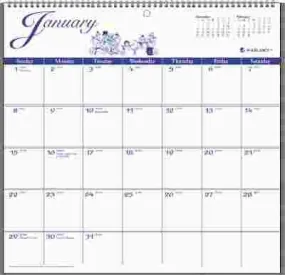 At-A-Glance Illustrators Edition Monthly Wall Calendar 12 X 11-3/4