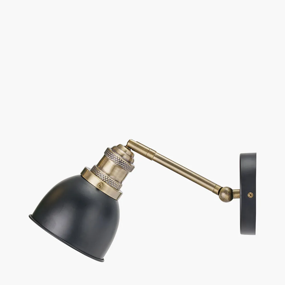 Augusto Black and Gold Task Wall Light