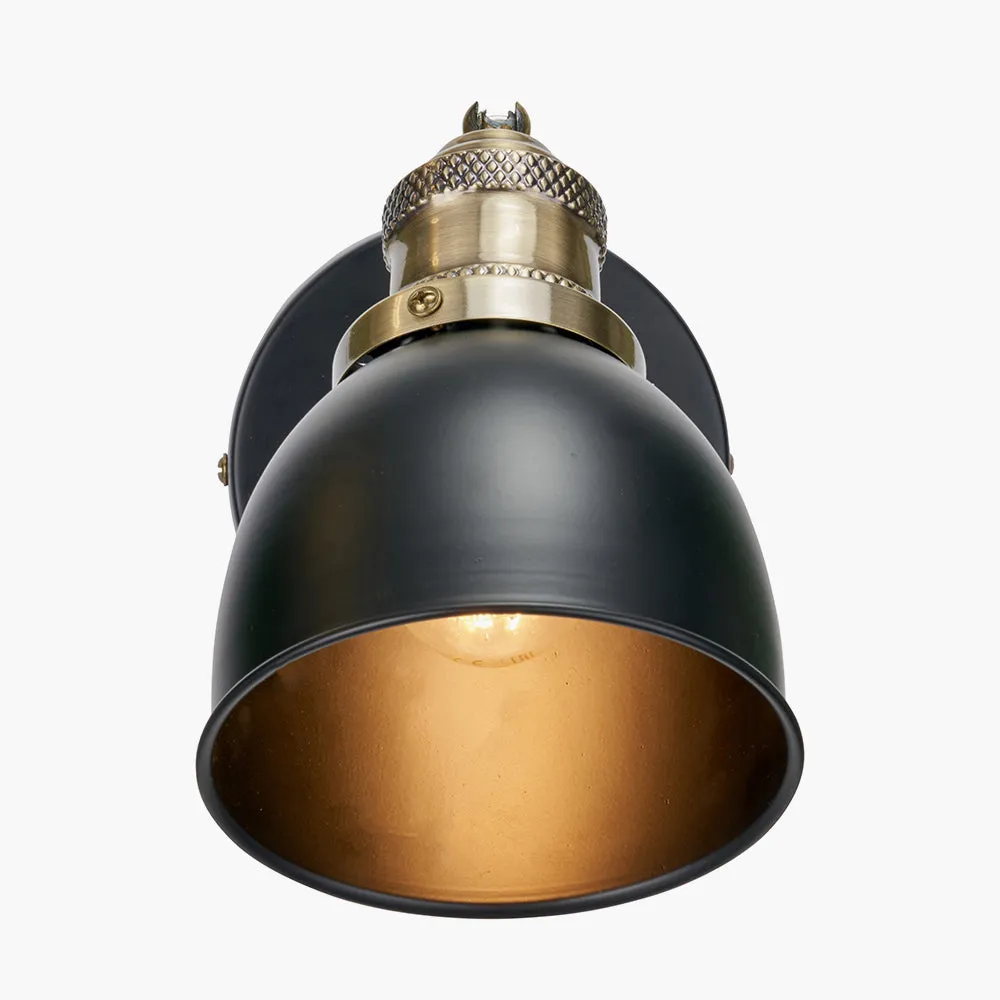 Augusto Black and Gold Task Wall Light