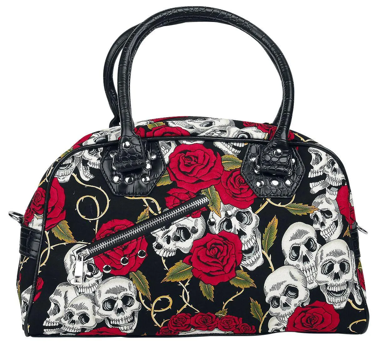 Banned Alt - Skull Rose - Hand / Shoulder Bag