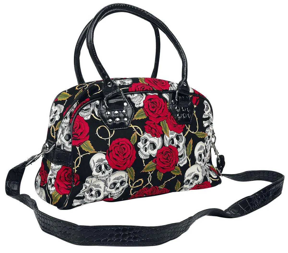 Banned Alt - Skull Rose - Hand / Shoulder Bag