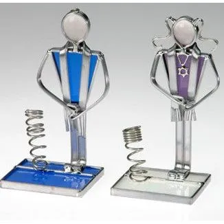 Bar and Bat Mitzvah Pen Holders with a pen 4x2x2 Stained Glass Designs by Susan Fullenbaum