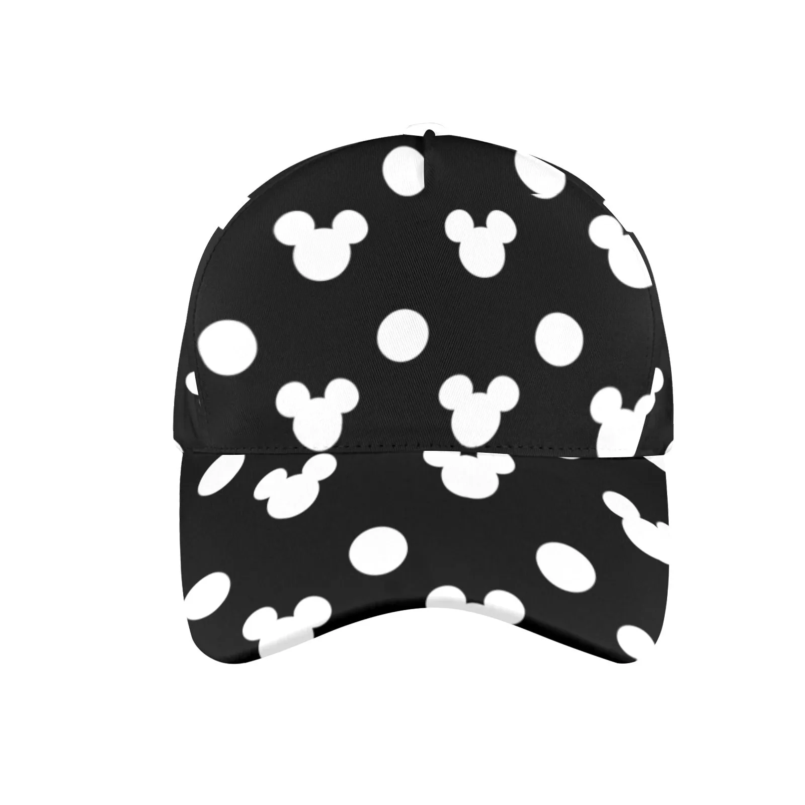 Black With White Mickey Polka Dots Hat