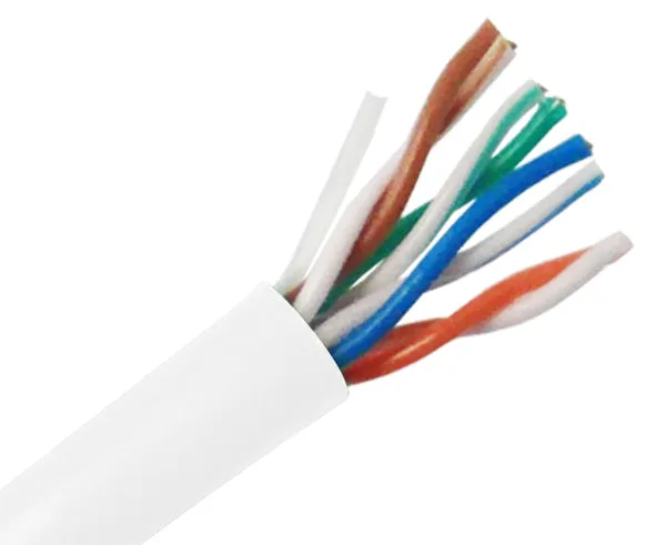 Bulk CAT5E UTP Ethernet Cable: Solid Copper, CM Rated, 24 AWG, 500FT