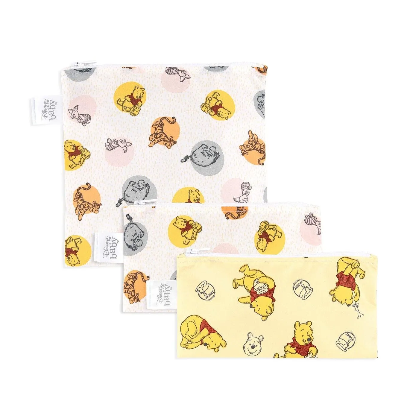 Bumkins Reusable Snack Bag 3pk Winnie the Pooh