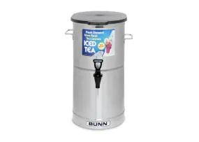 Bunn 4 Gallon Iced Cylinder Style Iced Tea/Coffee Dispensers, TDO-4(brew-through lid)