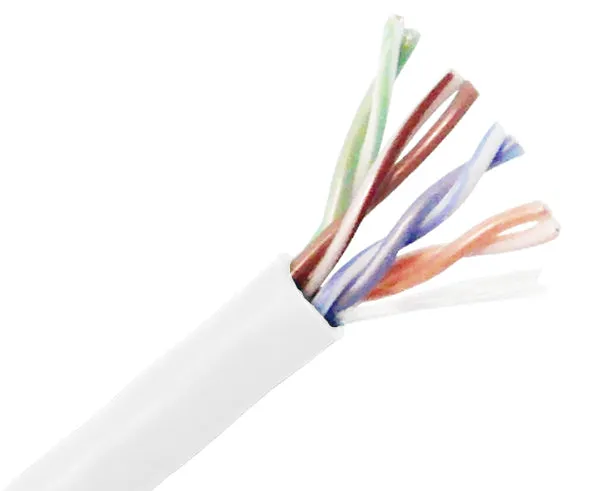 CAT5E Plenum Bulk Ethernet Cable, CMP UL Listed, Solid Copper UTP, 24 AWG 672FT