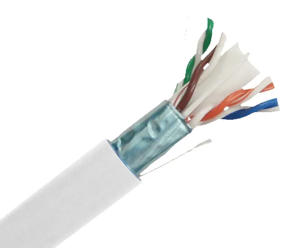 CAT6 Bulk Riser Ethernet Cable, CMR, UL Listed Shielded Solid Copper, 24 AWG 1000FT