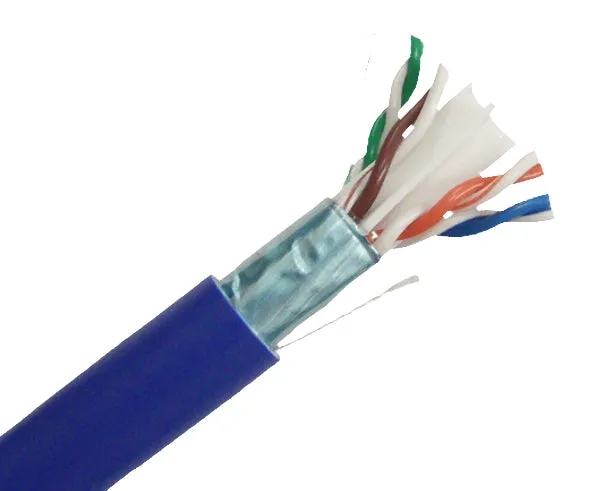 CAT6 Bulk Riser Ethernet Cable, CMR, UL Listed Shielded Solid Copper, 24 AWG 1000FT