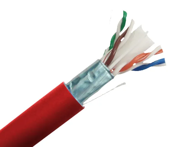 CAT6 Bulk Riser Ethernet Cable, CMR, UL Listed Shielded Solid Copper, 24 AWG 1000FT