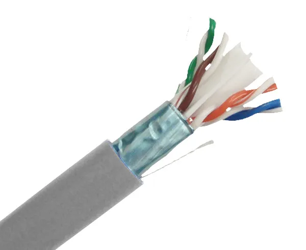 CAT6 Bulk Riser Ethernet Cable, CMR, UL Listed Shielded Solid Copper, 24 AWG 1000FT