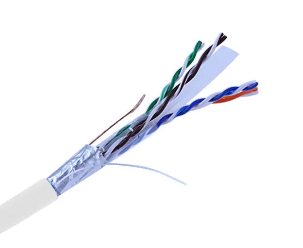 CAT6 Bulk Stranded Ethernet Cable, Shielded Bare Copper CM, 24 AWG 1000FT