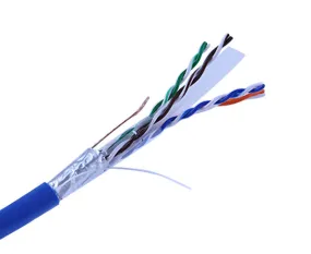 CAT6 Bulk Stranded Ethernet Cable, Shielded Bare Copper CM, 24 AWG 1000FT