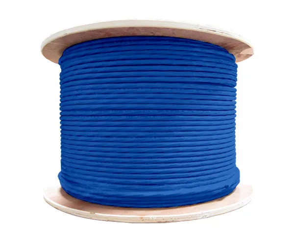 CAT6 Plenum Bulk Ethernet Cable, Shielded CMP, Solid Copper 23 AWG 1000FT