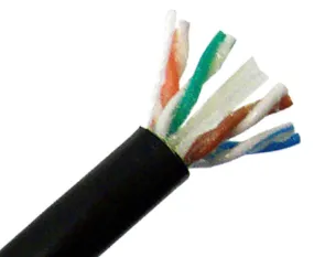 CAT6A Outdoor Bulk Ethernet Cable, Direct Burial Solid Copper UTP UV, Gel Filled, 23 AWG