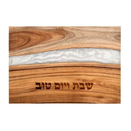 Challah Tray With Epoxy 41x28 Cm