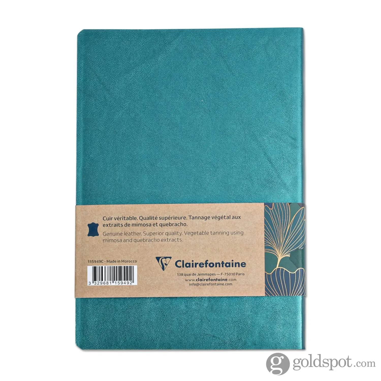 Clairefontaine Ginkgo Softcover Leather Notebook A5 Lined