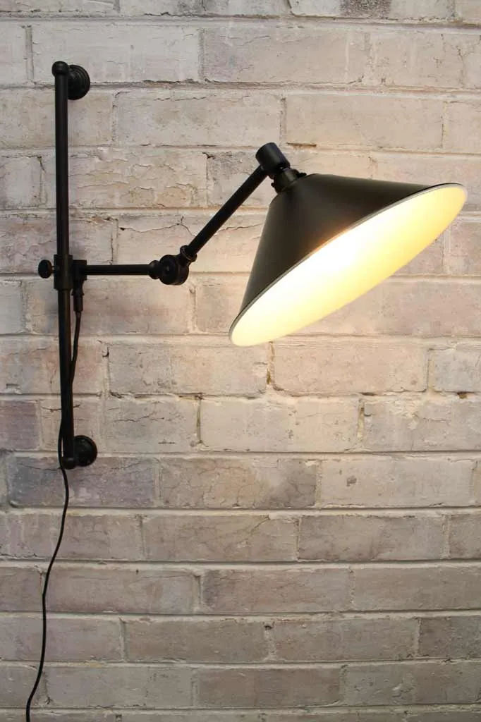 Cone Swing Arm Wall Lamp with Wall Plug