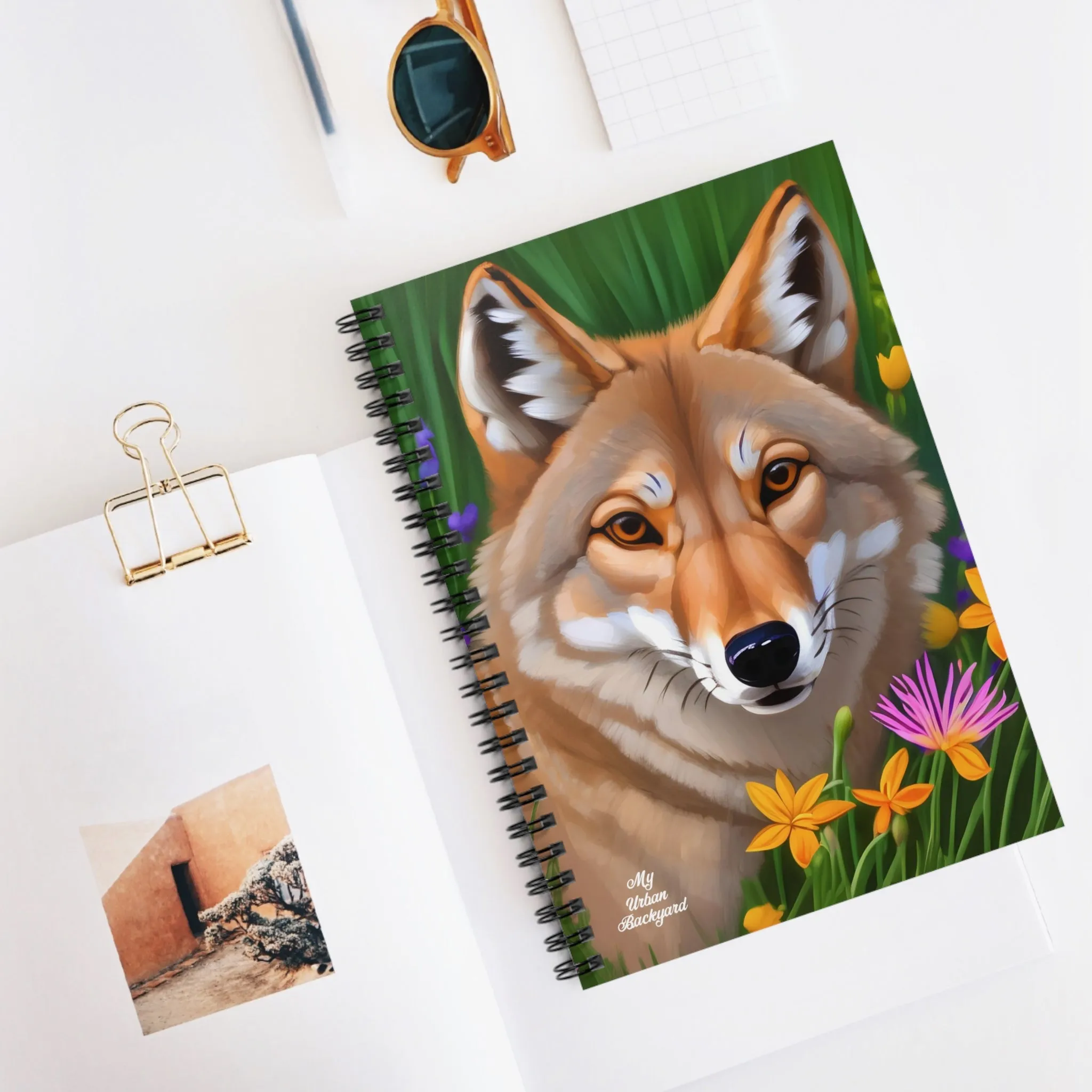 Coyote Close Up, Spiral Notebook Journal - Write in Style