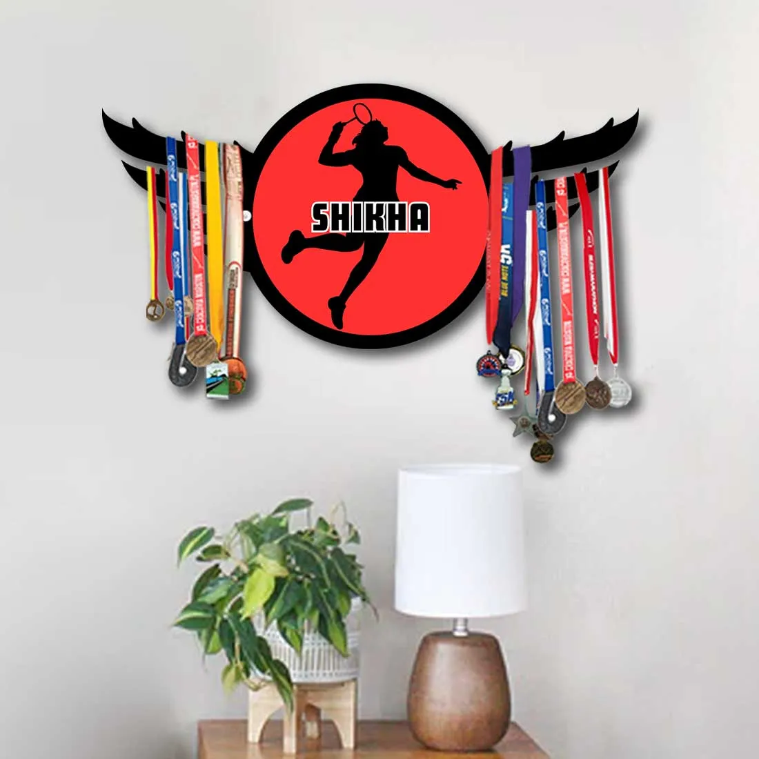 Custom Medal Hanger Metal Organizer for Medals-Badminton