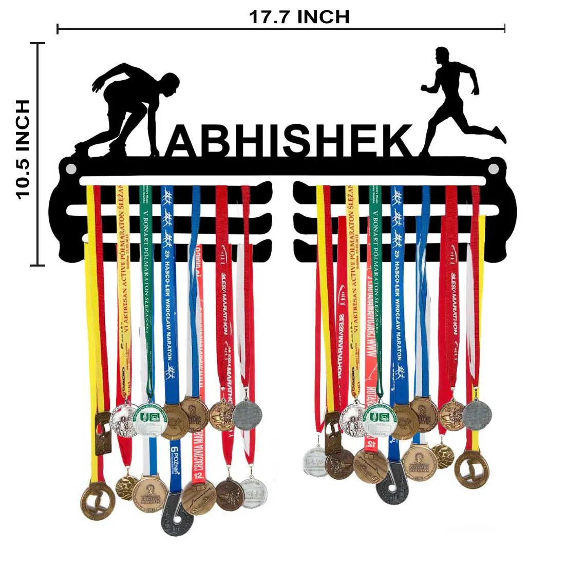 Customized Medal Holder for Wall Medal Hangers with Name - Running Sports