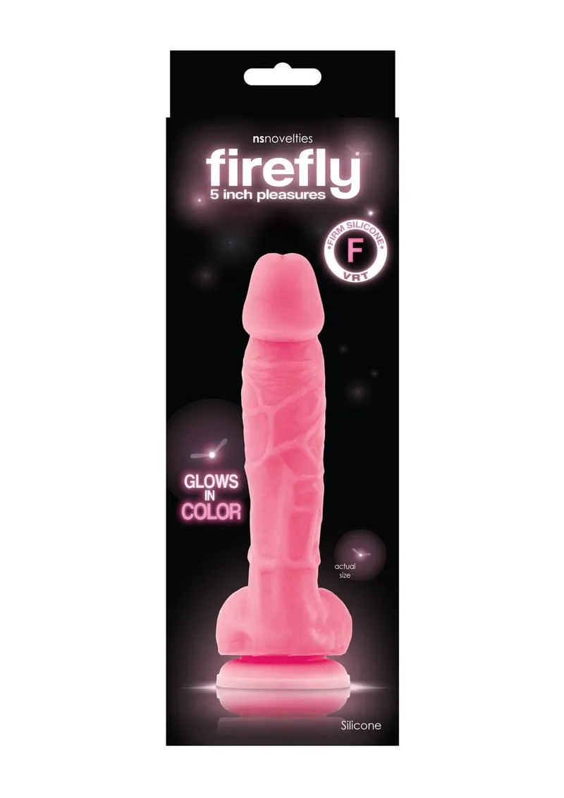 Firefly 5 Inch Pleasures Silicone Glow In The Dark Dildo