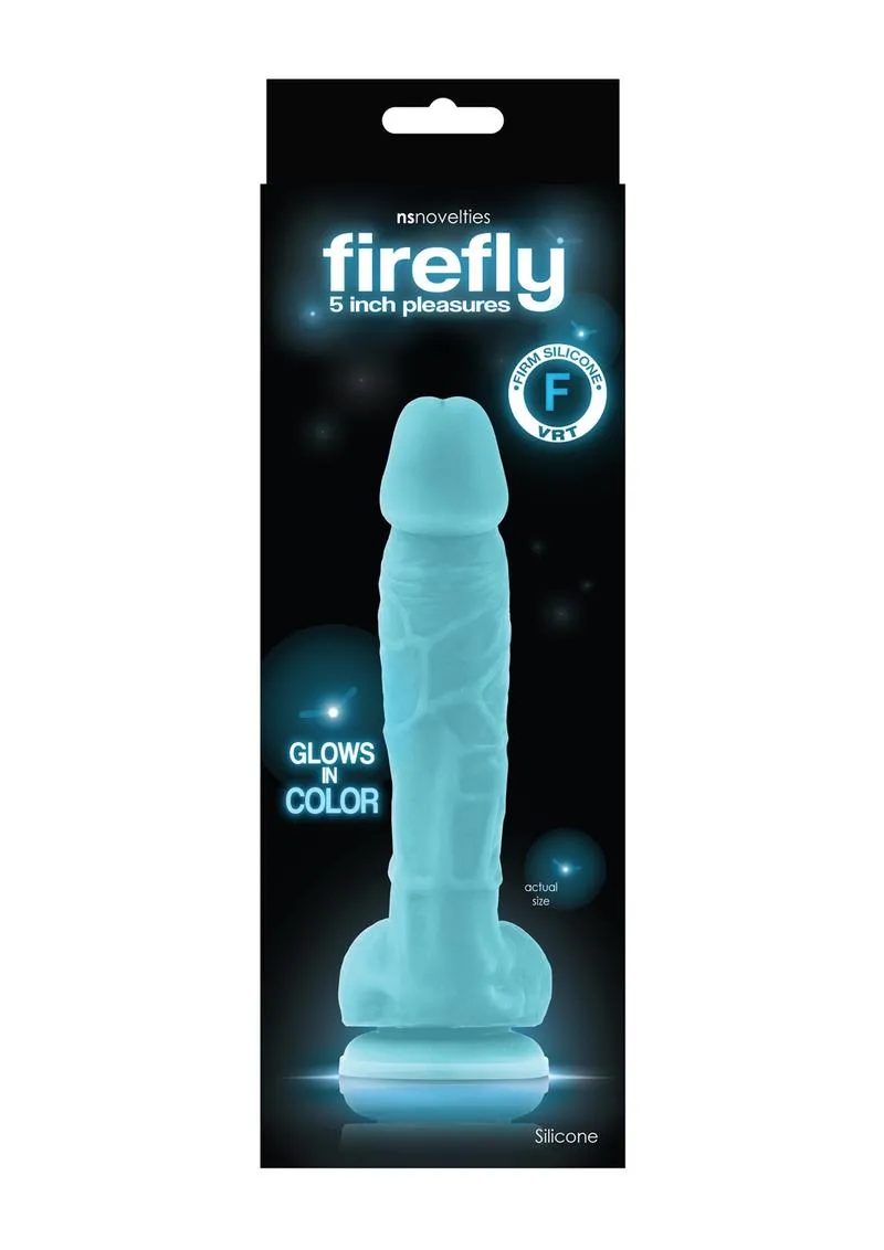 Firefly 5 Inch Pleasures Silicone Glow In The Dark Dildo