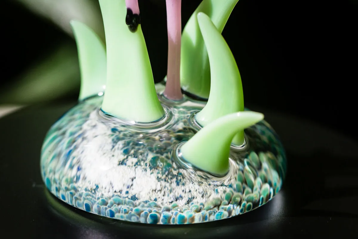 Flamingo Figurine with Cremation Ashes