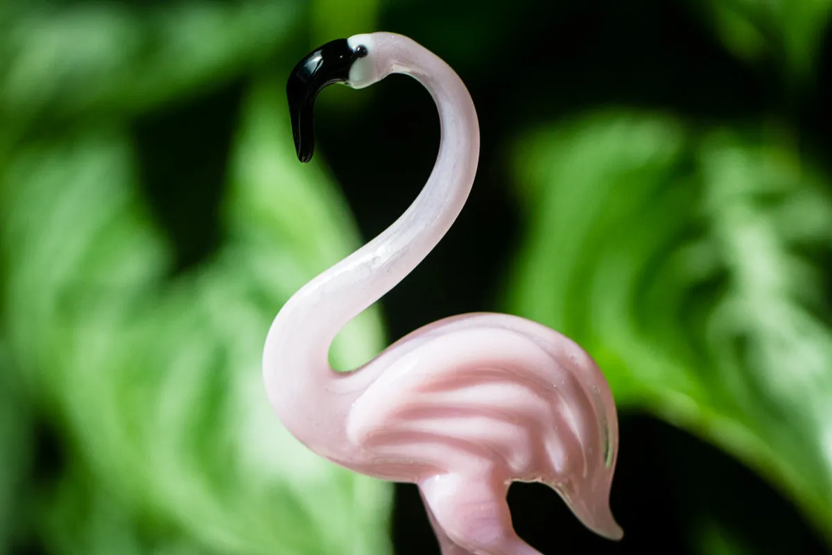 Flamingo Figurine with Cremation Ashes