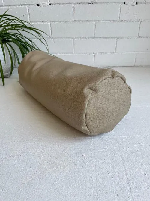 Flax Vinyl Mini Round Bolster