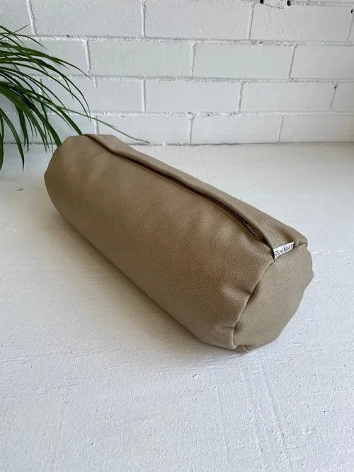 Flax Vinyl Mini Round Bolster