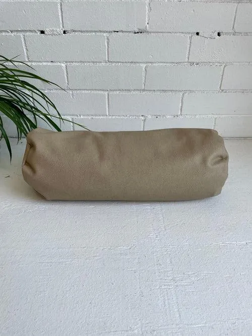 Flax Vinyl Mini Round Bolster