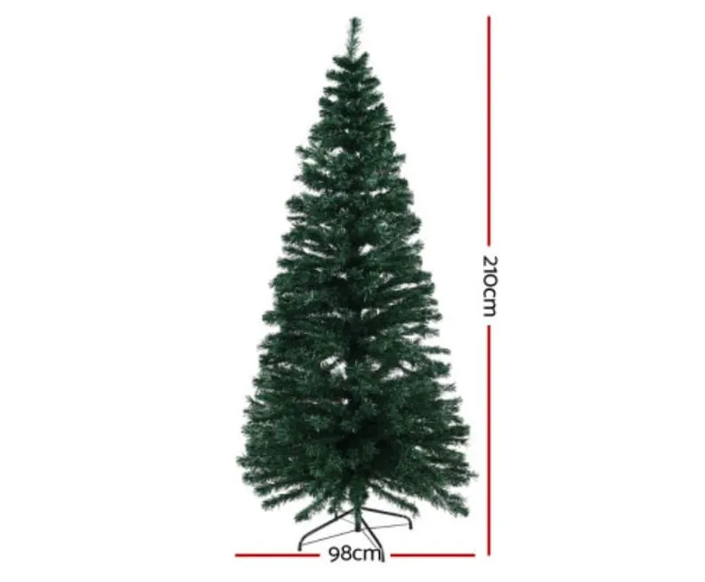 Funyards 2.1M 7FT with white LED lights Christmas Tree Optic Fiber Xmas