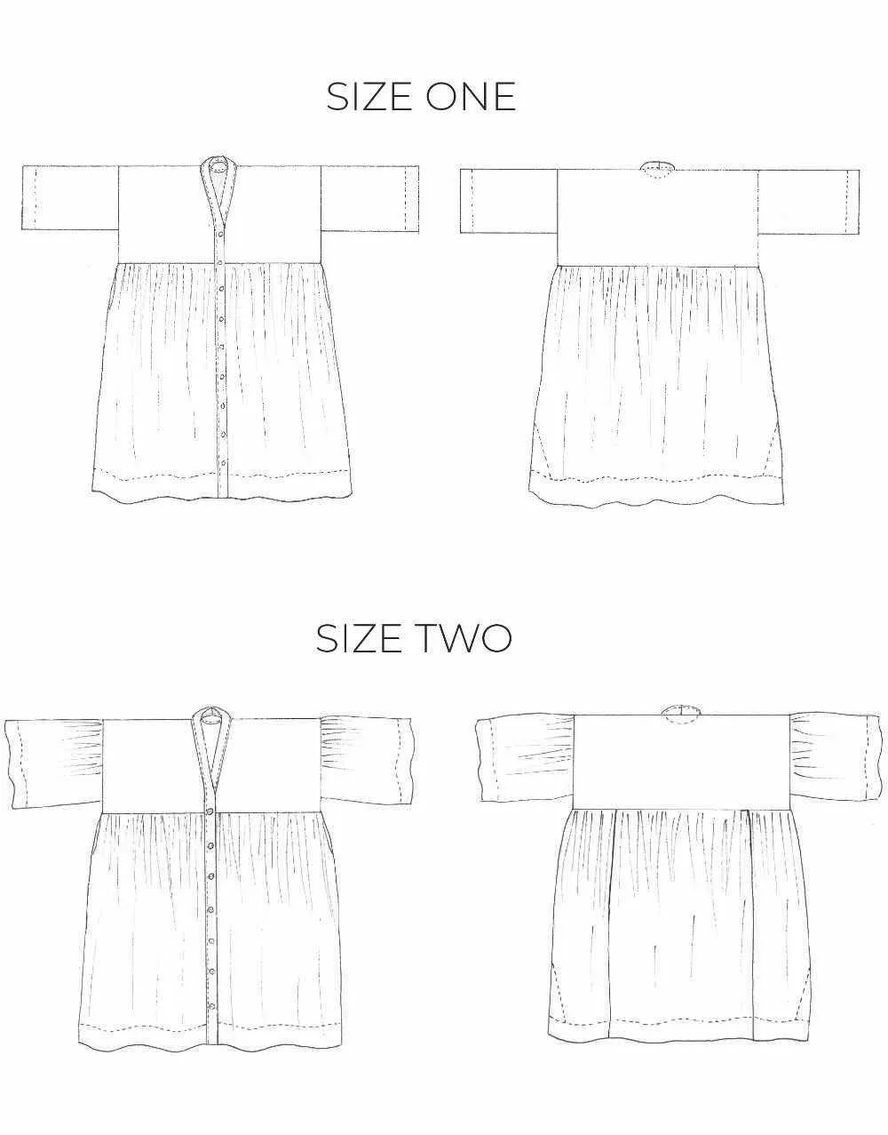 Gather Dress Zero Waste Sewing Pattern PDF, Birgitta Helmersson