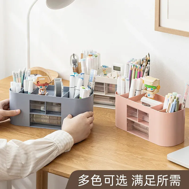 Geaspace  -  Drawer Style Pen Holder Storage Box Cute Stationery Cosmetics and Miscellaneous Items Box Student Desktop Organizer Accessories