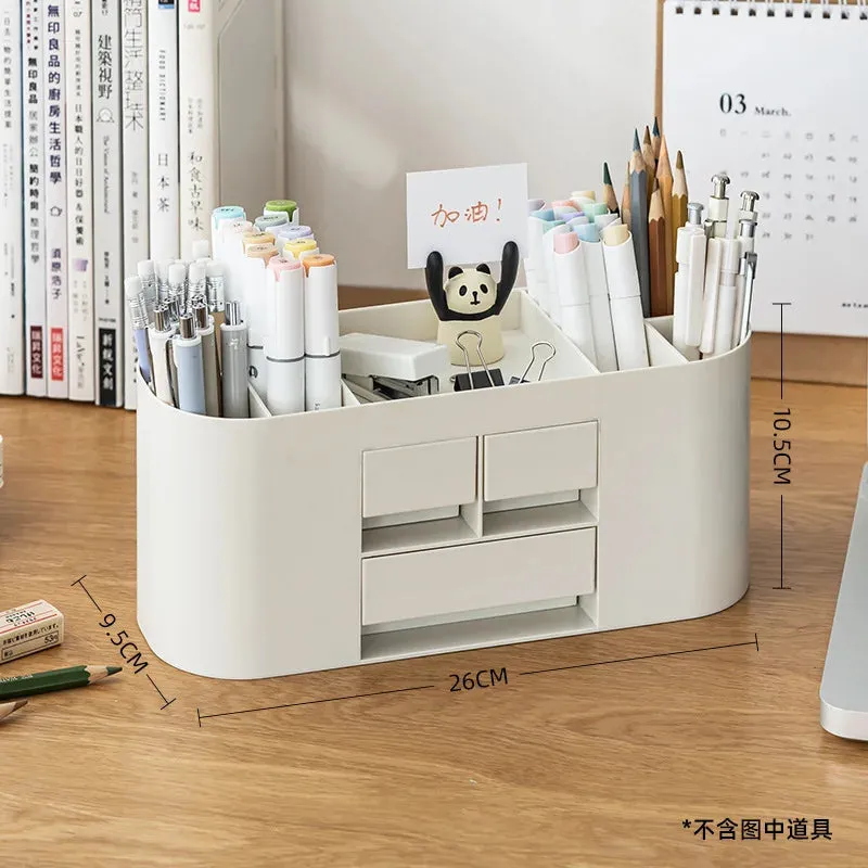 Geaspace  -  Drawer Style Pen Holder Storage Box Cute Stationery Cosmetics and Miscellaneous Items Box Student Desktop Organizer Accessories