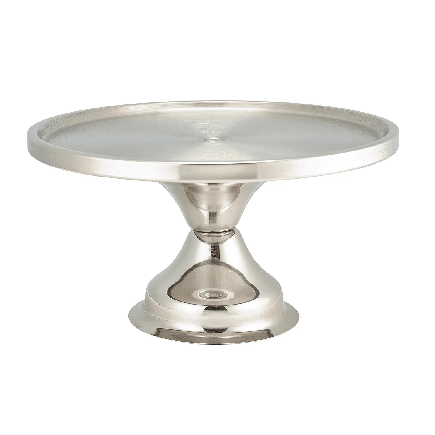 Genware S/St. Cake Stand 13"Dia.6.5" High - Pack 1