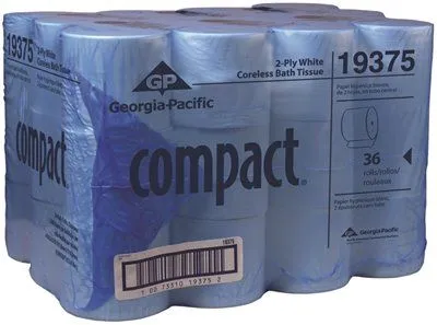 Georgia-Pacific Compact Coreless Bath Tissue' White' 2-Ply' 36 Rolls Per Case